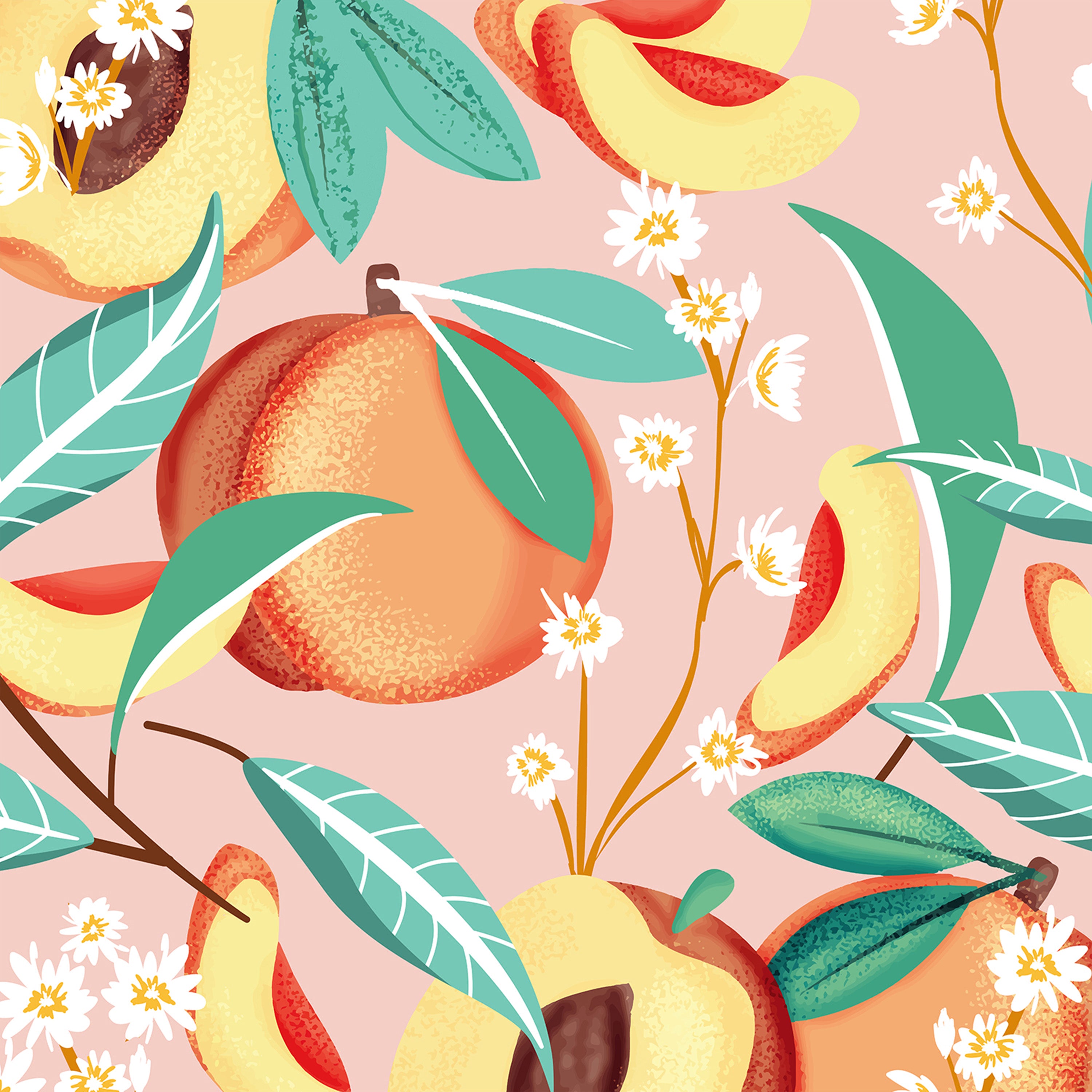 wall-art-print-canvas-poster-framed-Peach Season-1