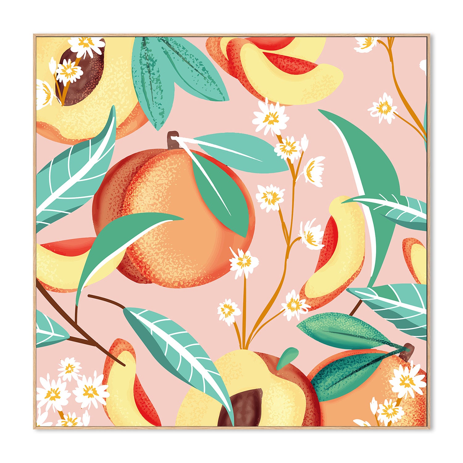 wall-art-print-canvas-poster-framed-Peach Season-4