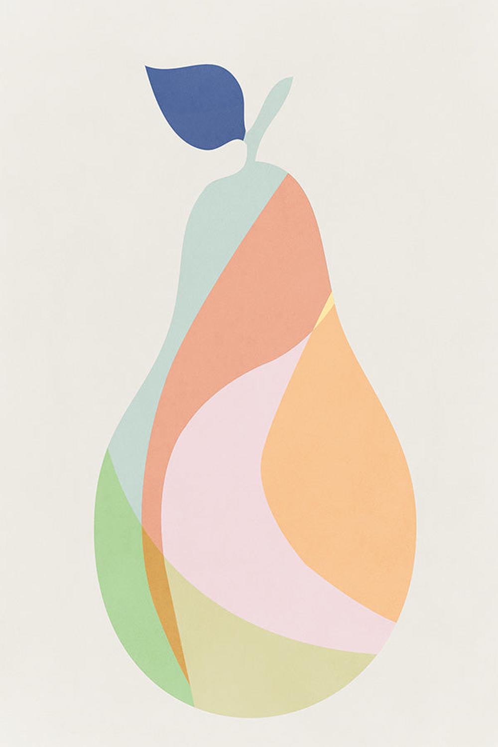 wall-art-print-canvas-poster-framed-Pear, Style A-1