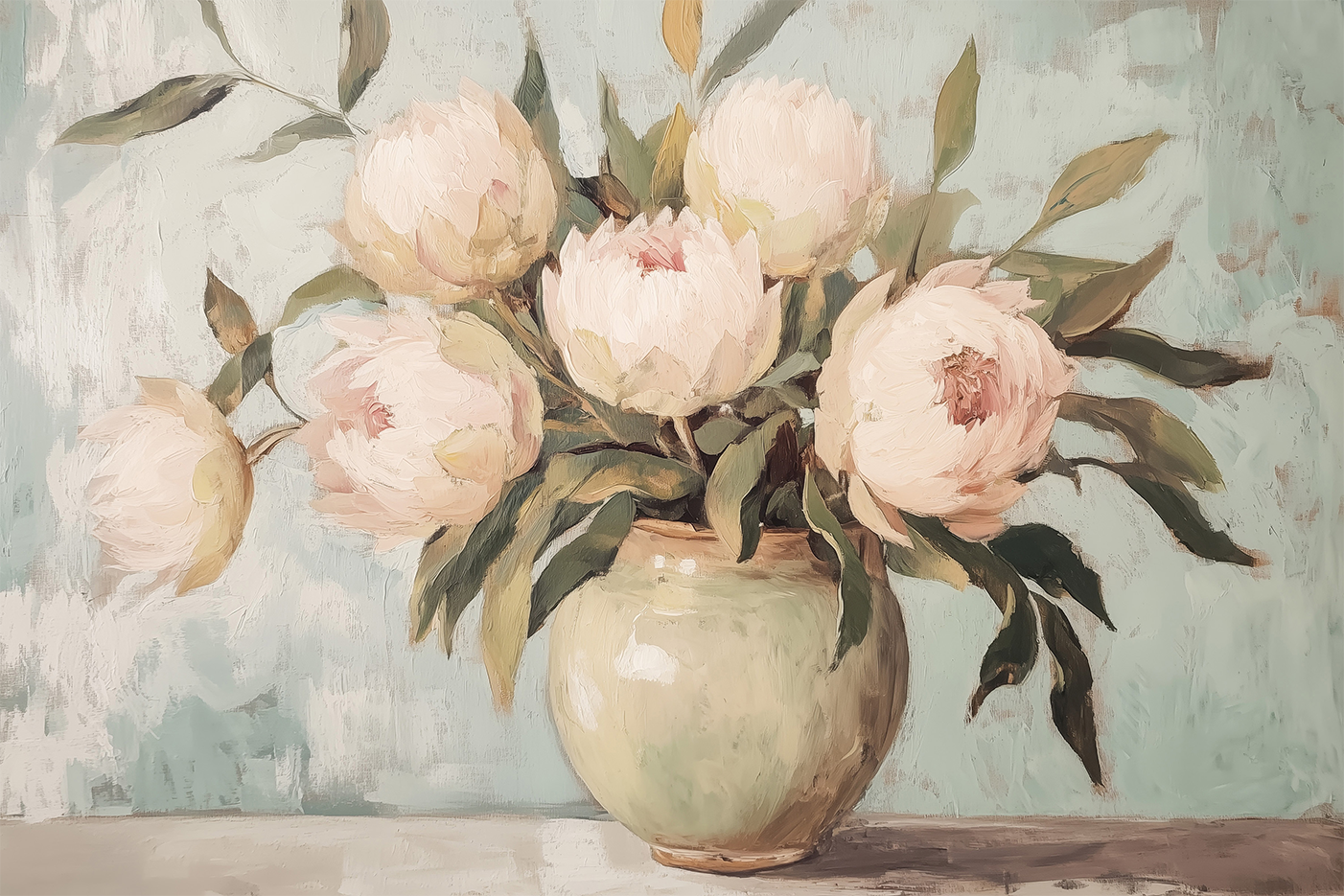 wall-art-print-canvas-poster-framed-Peonies Flower Still Life , By Melloi Art Prints-1