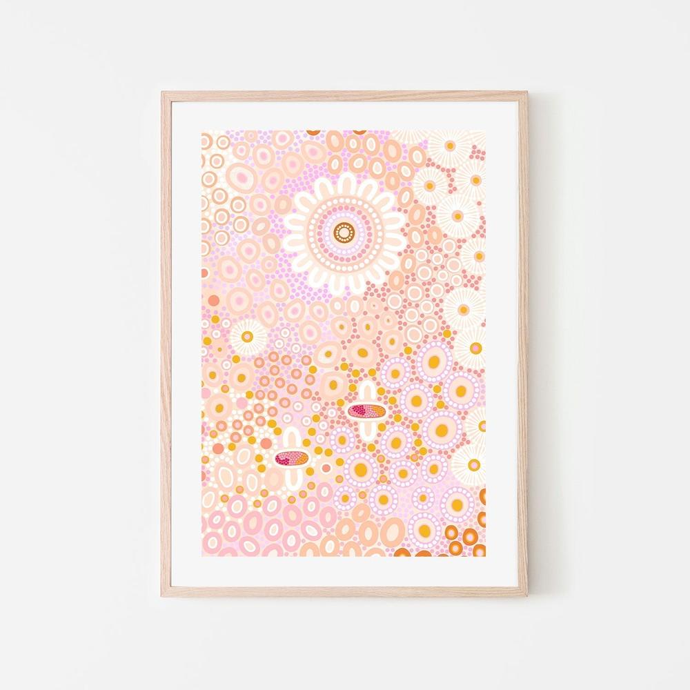 wall-art-print-canvas-poster-framed-People among the wildlfowers, Style D, Sitting by the coolamon-by-Sherri Cummins-Gioia Wall Art