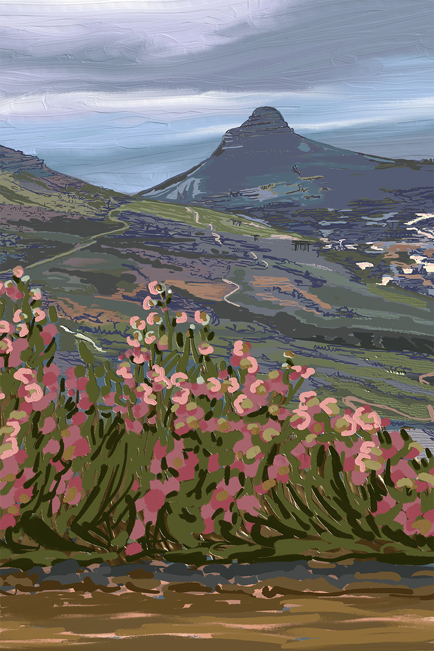 wall-art-print-canvas-poster-framed-Petals and Peaks, Cape Town, South Africa, 2024 , By Jenna Alheit-1