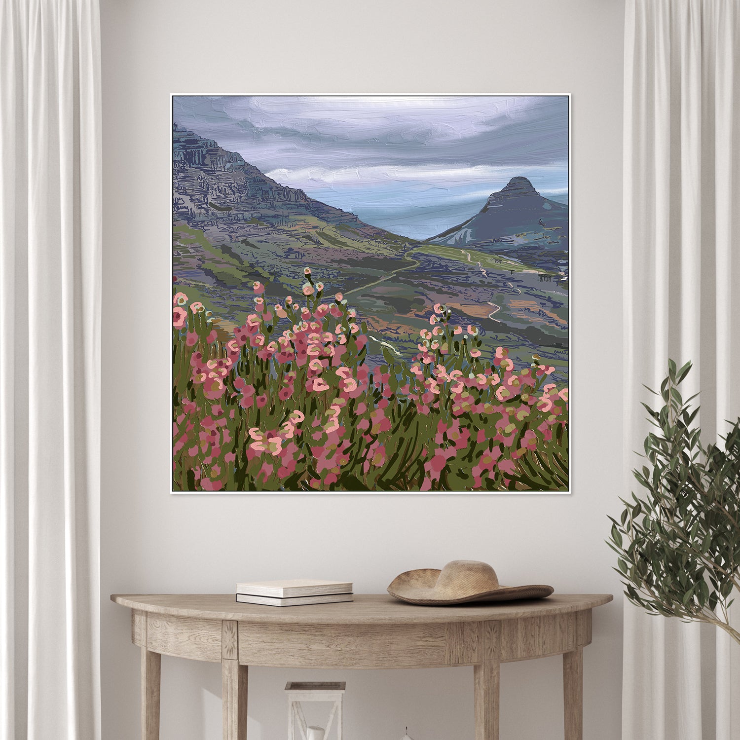 wall-art-print-canvas-poster-framed-Petals and Peaks, Cape Town, South Africa, 2024 , By Jenna Alheit-2