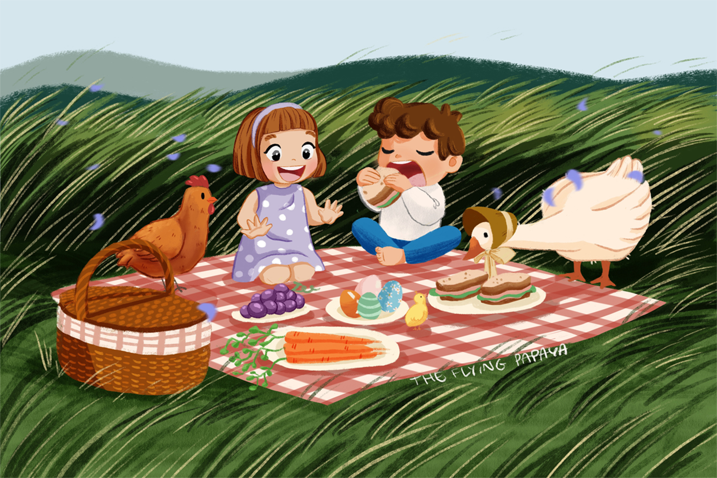 wall-art-print-canvas-poster-framed-Picnic , By The Flying Papaya-1