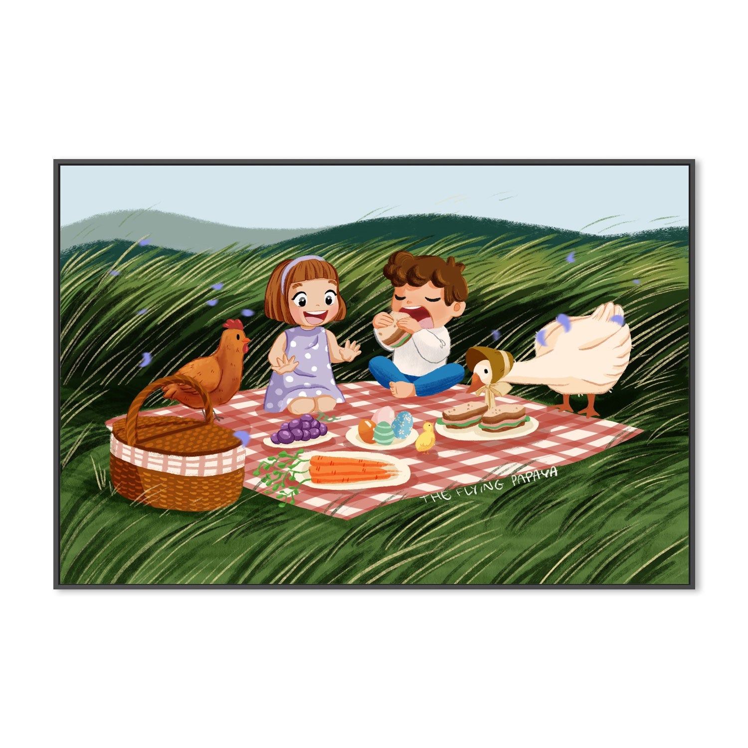 wall-art-print-canvas-poster-framed-Picnic , By The Flying Papaya-3