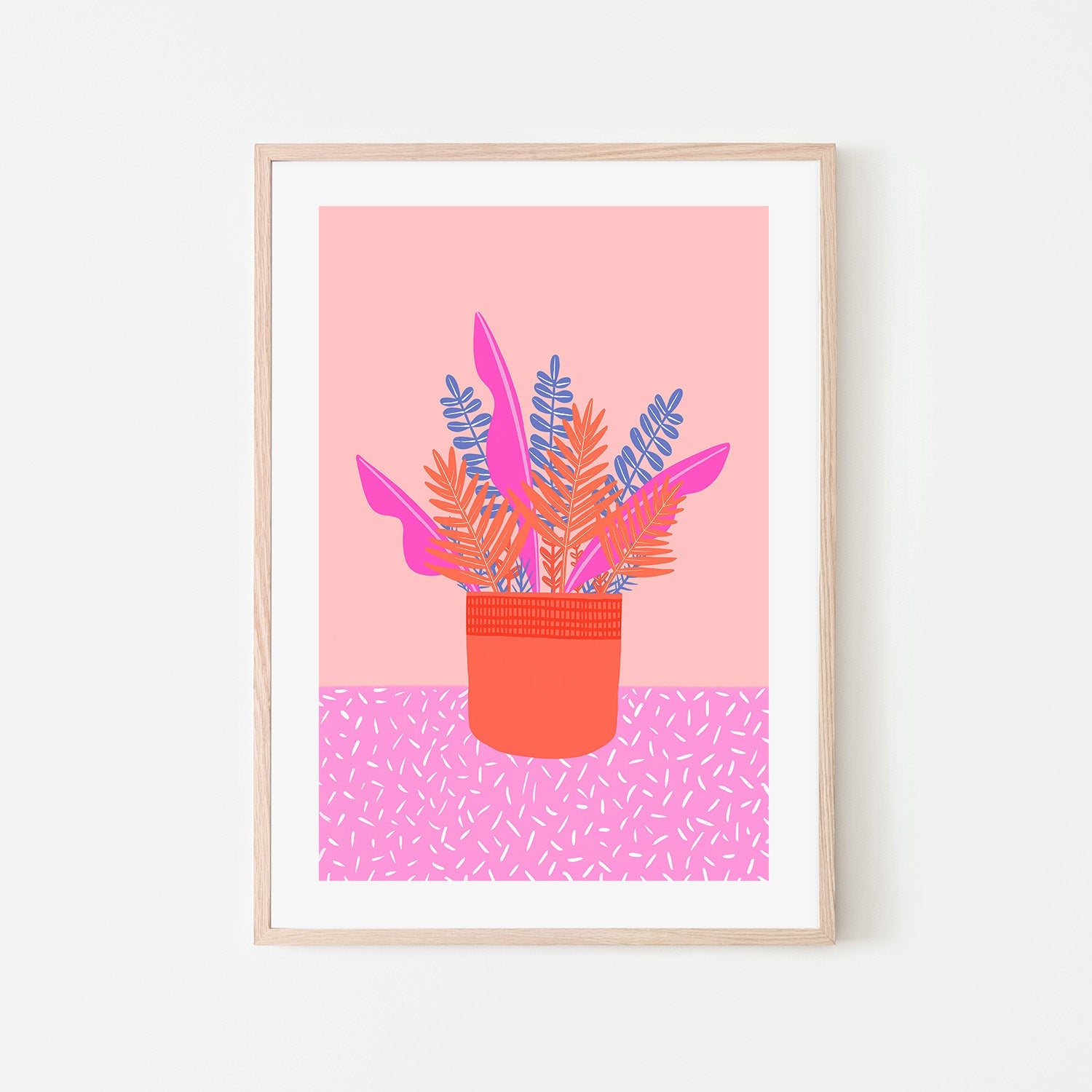 wall-art-print-canvas-poster-framed-Pink And Blue Leaves , By Melissa Donne-6