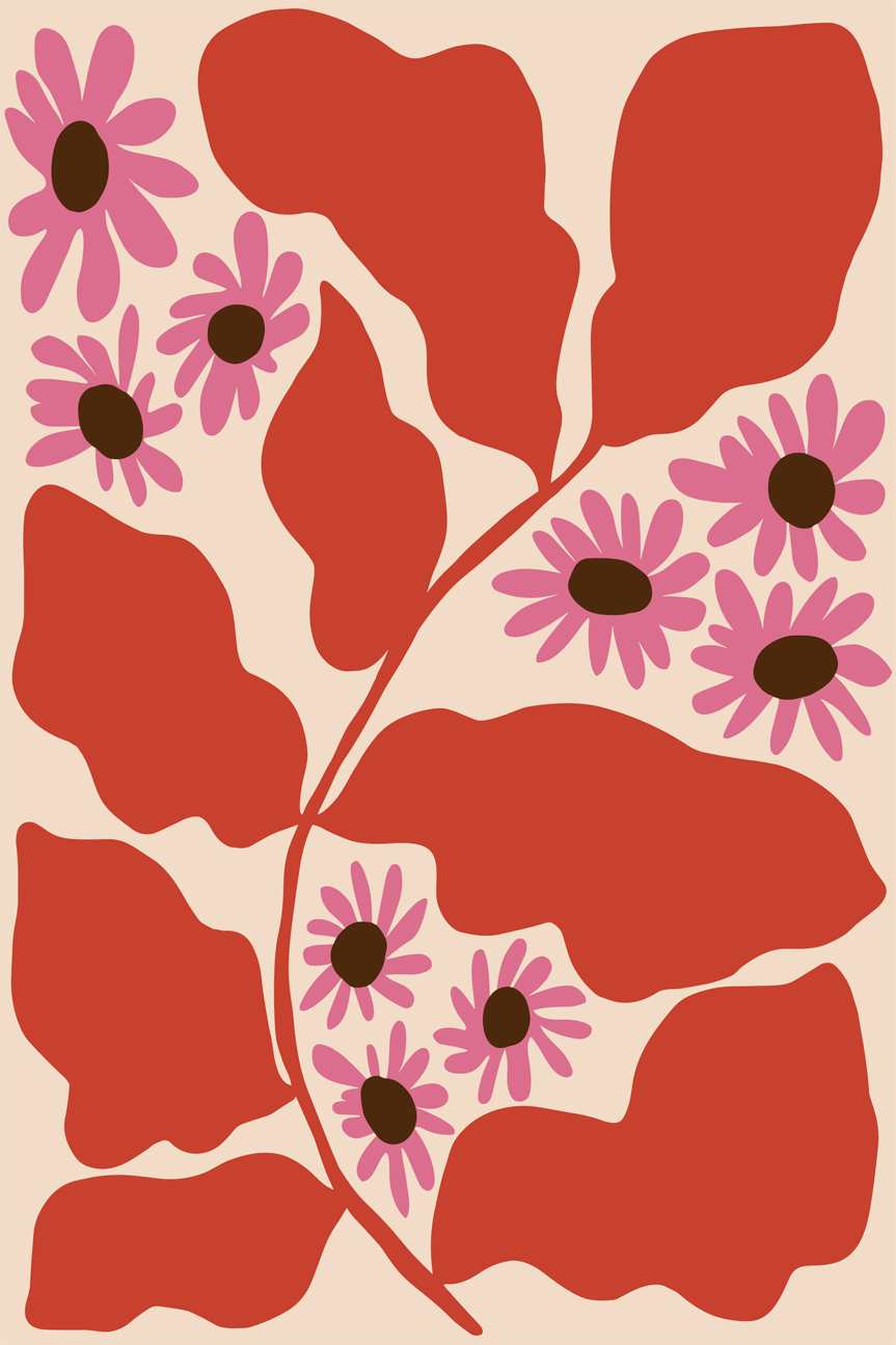 wall-art-print-canvas-poster-framed-Pink and Nature , By Miho Art Studio-1