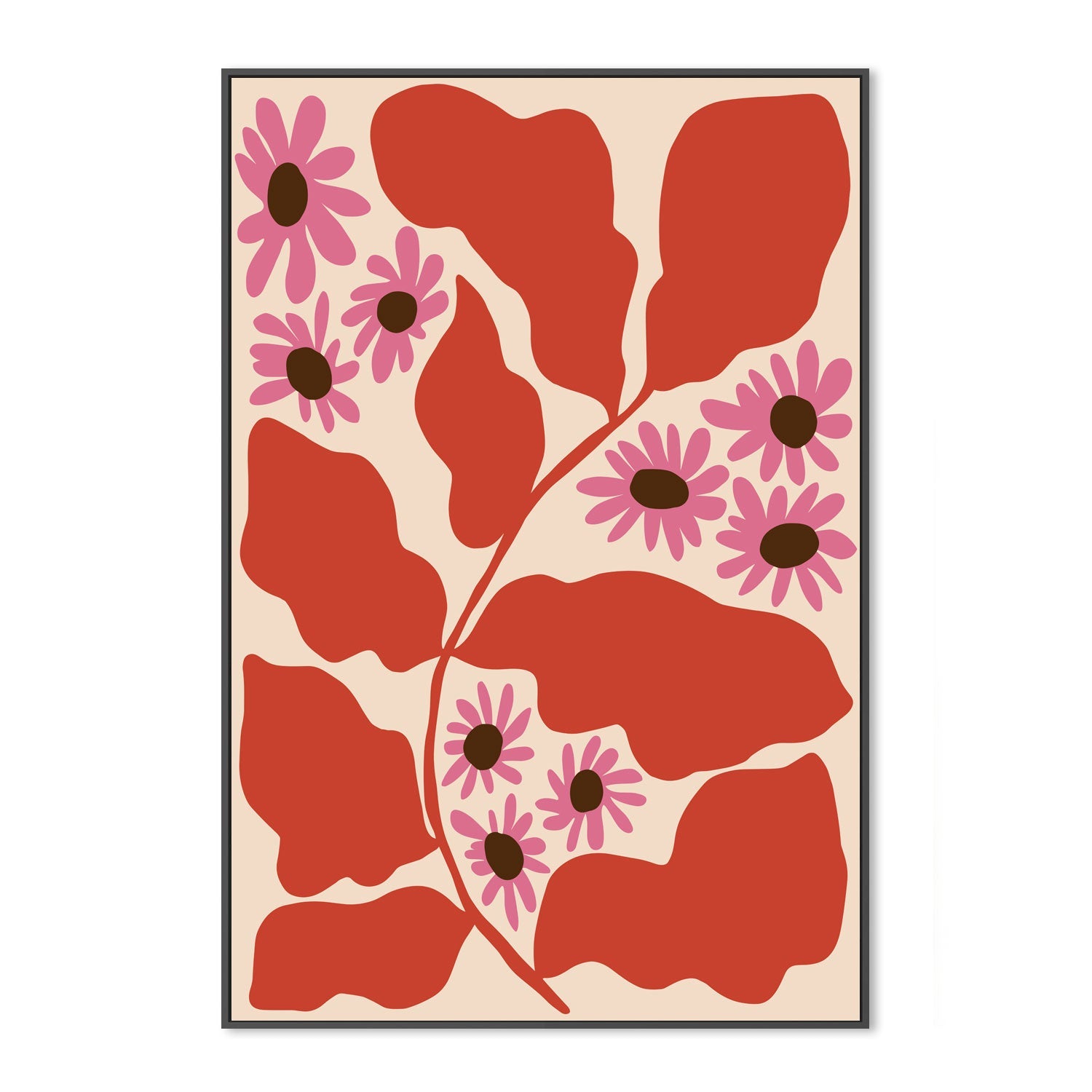 wall-art-print-canvas-poster-framed-Pink and Nature , By Miho Art Studio-3