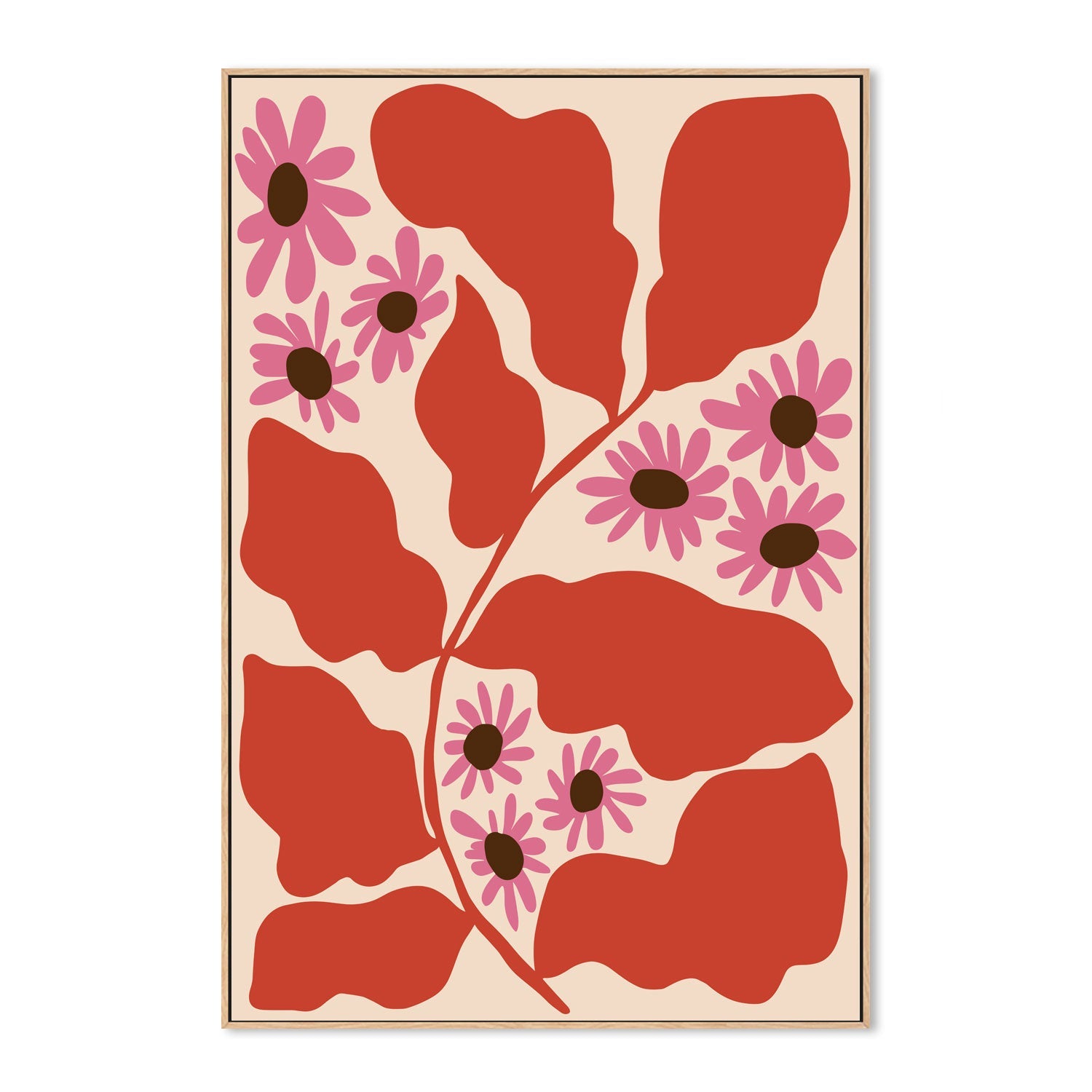 wall-art-print-canvas-poster-framed-Pink and Nature , By Miho Art Studio-4