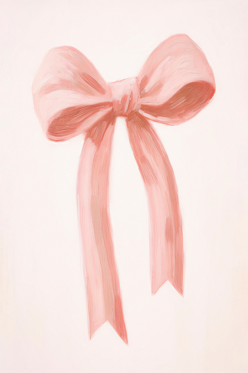 wall-art-print-canvas-poster-framed-Pink Bow , By Lady Hana-1