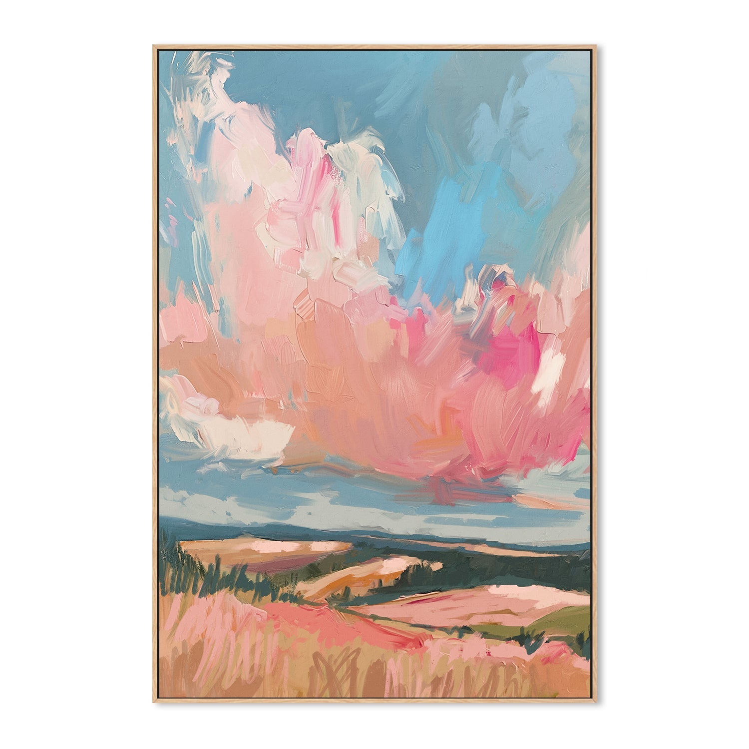 wall-art-print-canvas-poster-framed-Pink Clouds , Style C, By Nina Blue-4