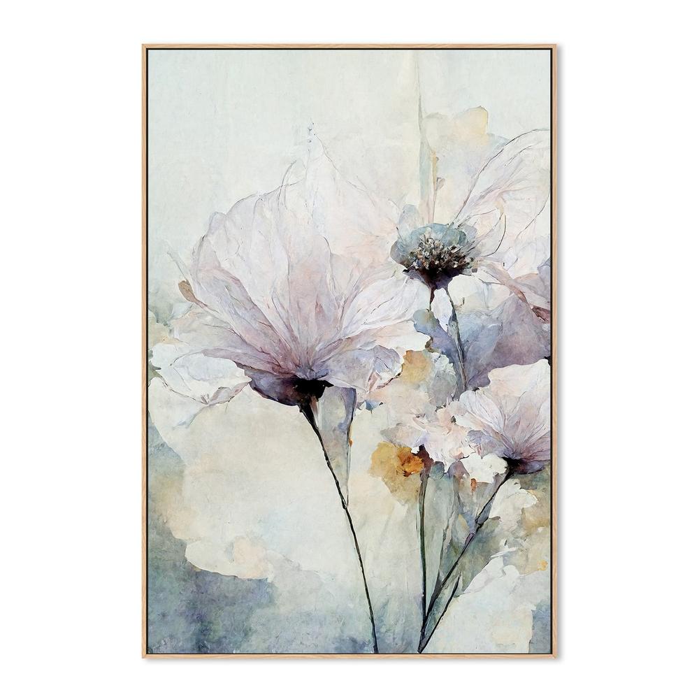 wall-art-print-canvas-poster-framed-Pink Floral Impressions , By Leah Mclean-4