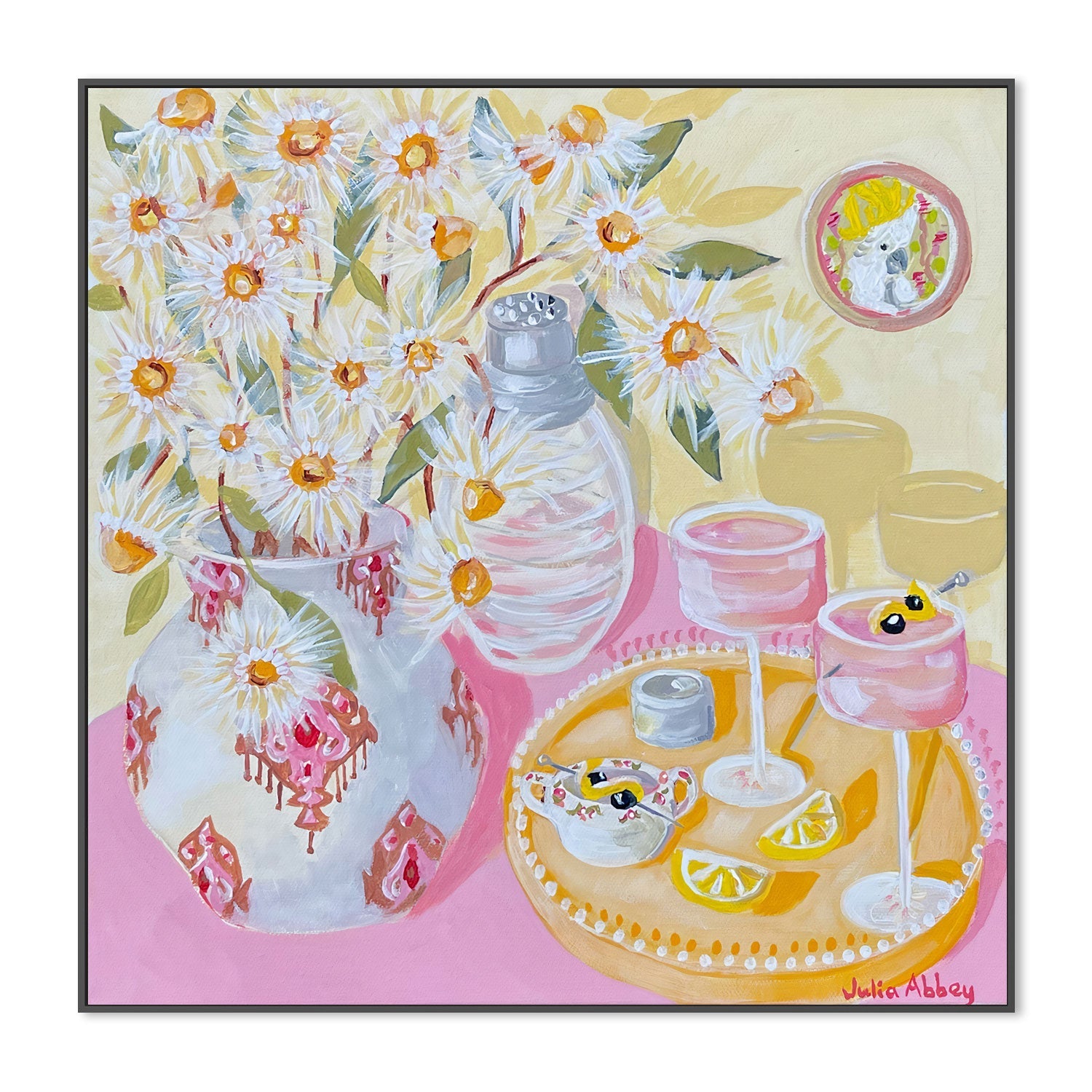 wall-art-print-canvas-poster-framed-Pink Gin Martini's , By Julia Abbey-3