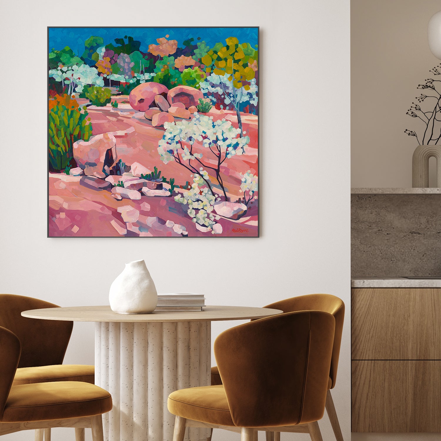 wall-art-print-canvas-poster-framed-Pink Granite-2