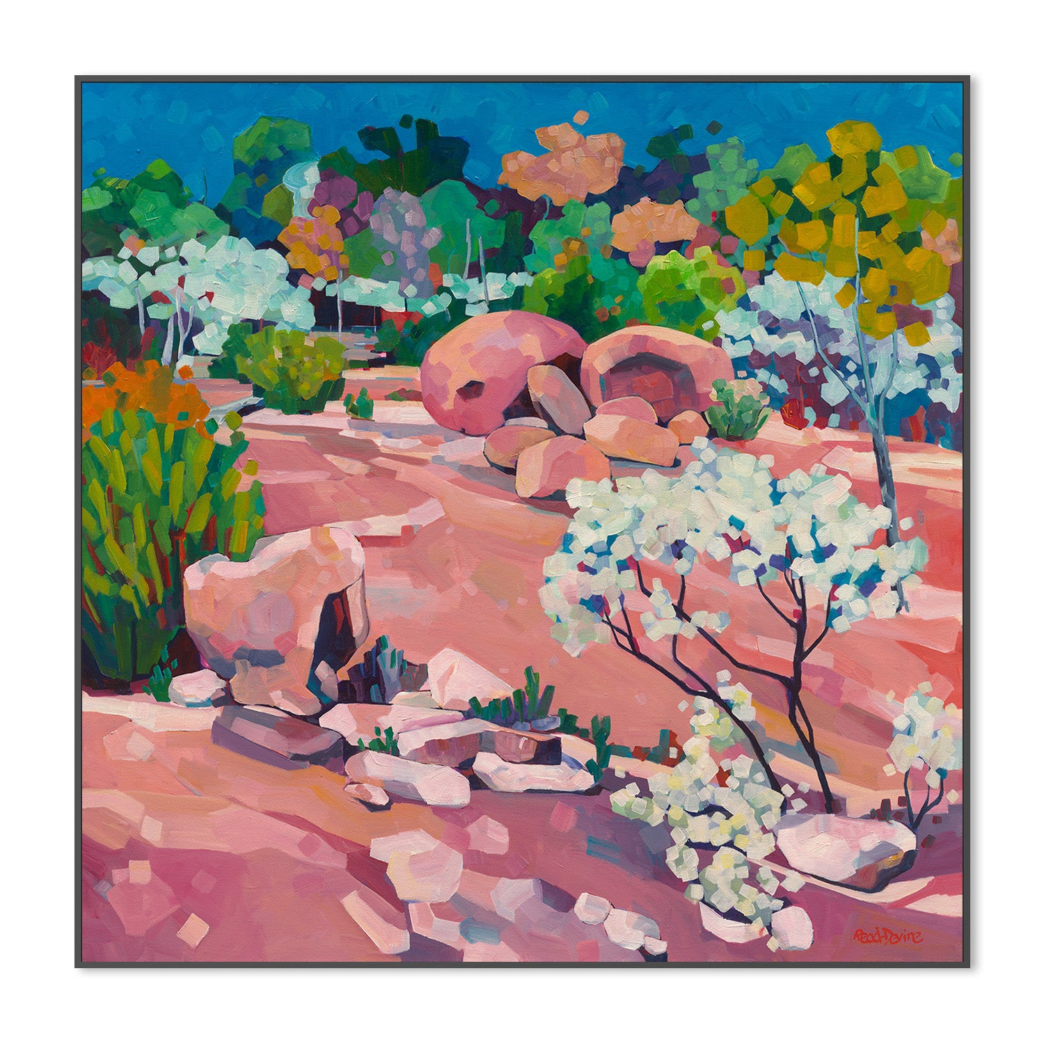 wall-art-print-canvas-poster-framed-Pink Granite-3