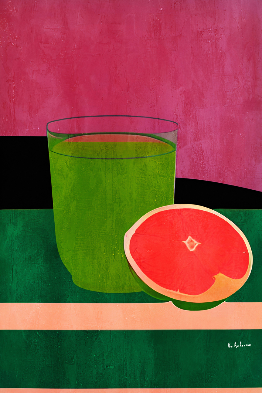 wall-art-print-canvas-poster-framed-Pink, Little Grapefruit , By Bo Anderson-1