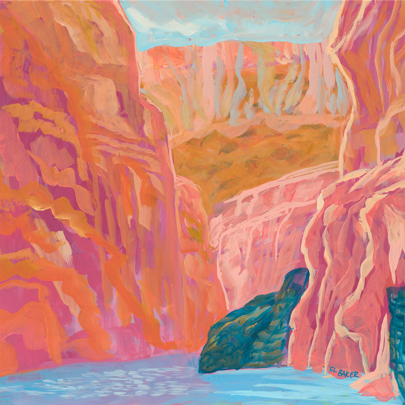 wall-art-print-canvas-poster-framed-Pink Rock , By Eleanor Baker-1