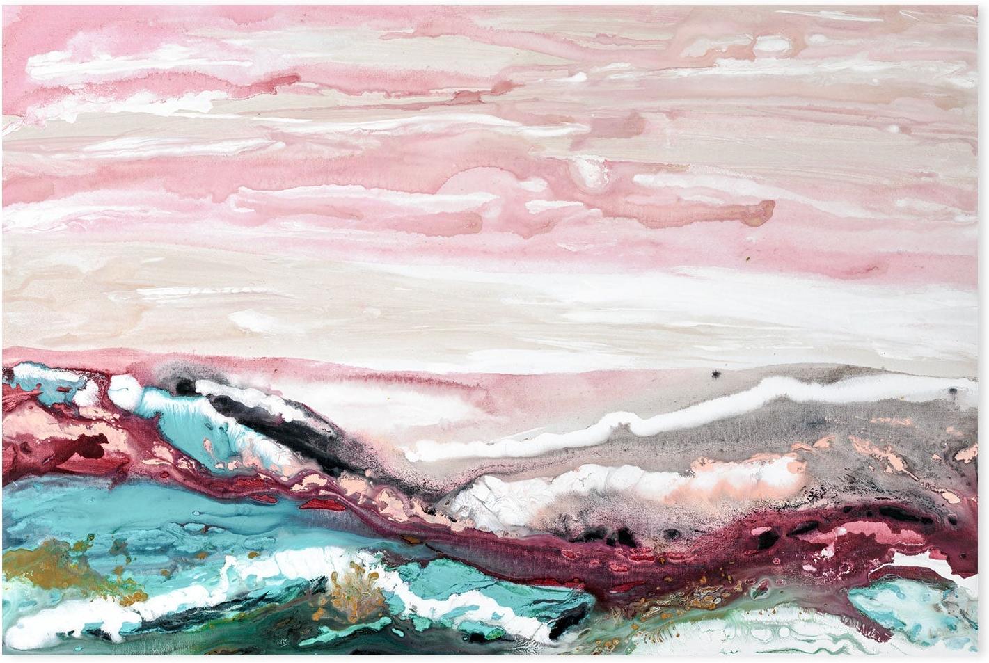 wall-art-print-canvas-poster-framed-Pink Seas , By Lori Burke-GIOIA-WALL-ART