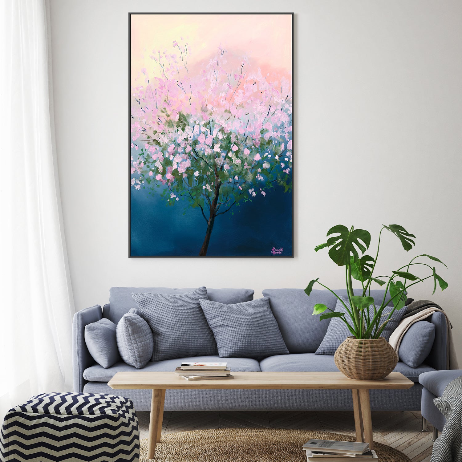 wall-art-print-canvas-poster-framed-Pink Trumpet Tree, Full File-7