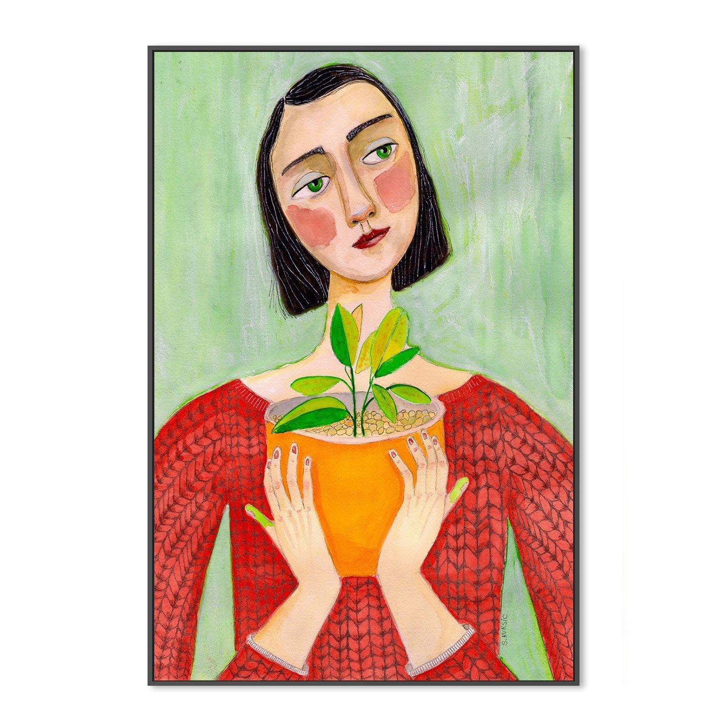 wall-art-print-canvas-poster-framed-Plant Mum , By Sharyn Bursic-GIOIA-WALL-ART