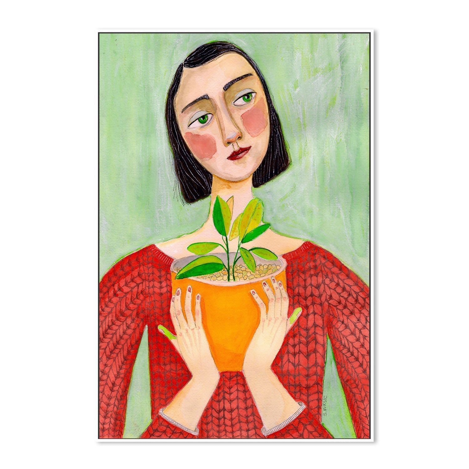 wall-art-print-canvas-poster-framed-Plant Mum , By Sharyn Bursic-GIOIA-WALL-ART