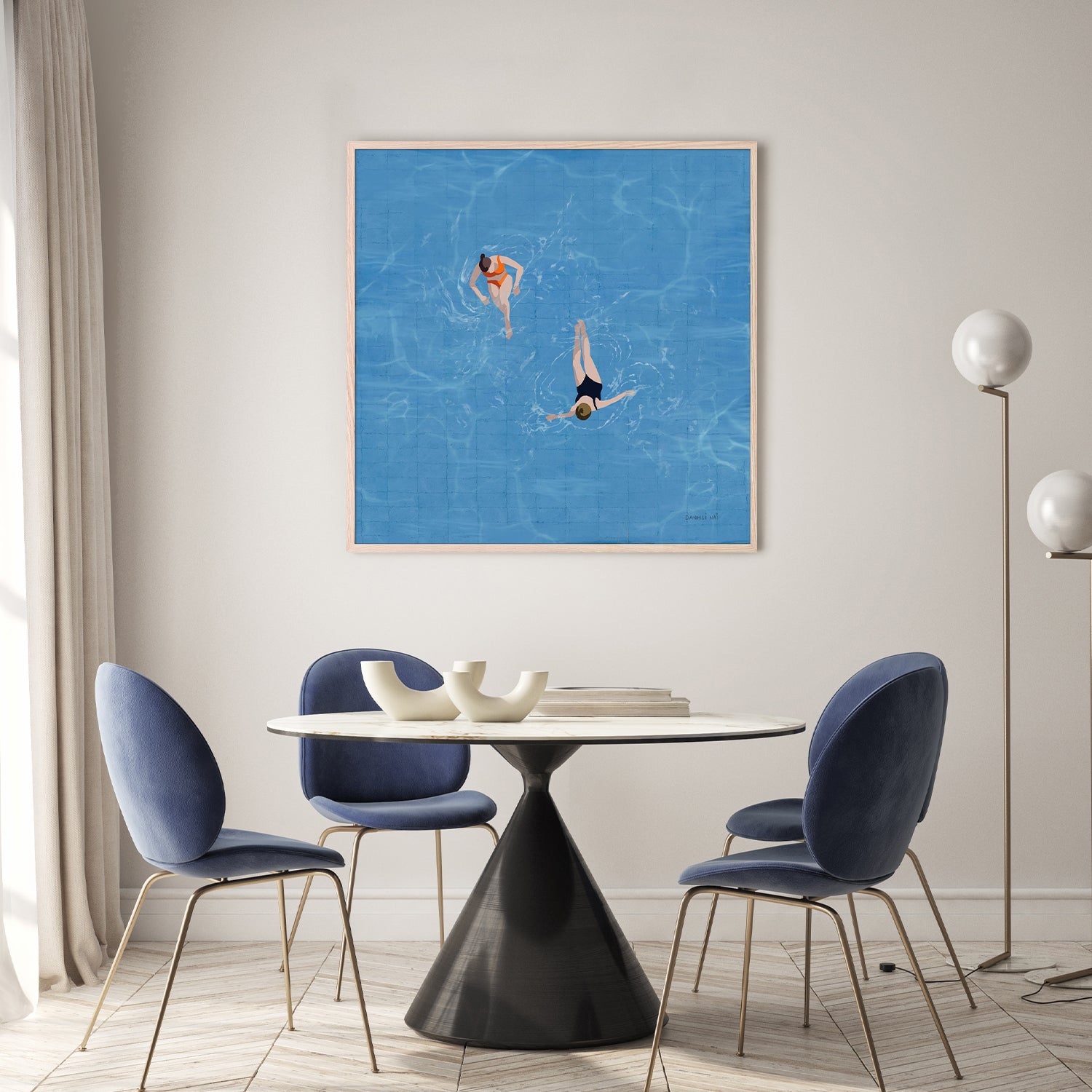 wall-art-print-canvas-poster-framed-Pool Fun, Style A-8