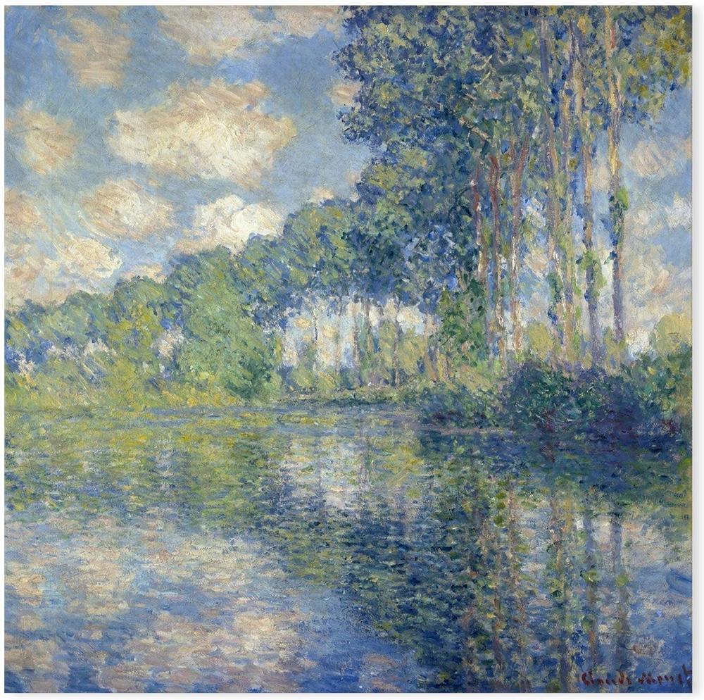 wall-art-print-canvas-poster-framed-Poplars on the Epte 1891 , By Monet-by-Gioia Wall Art-Gioia Wall Art