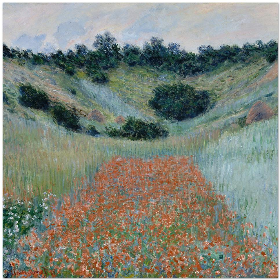 wall-art-print-canvas-poster-framed-Poppy Field In A Hollow Near Giverny, By Monet-by-Gioia Wall Art-Gioia Wall Art