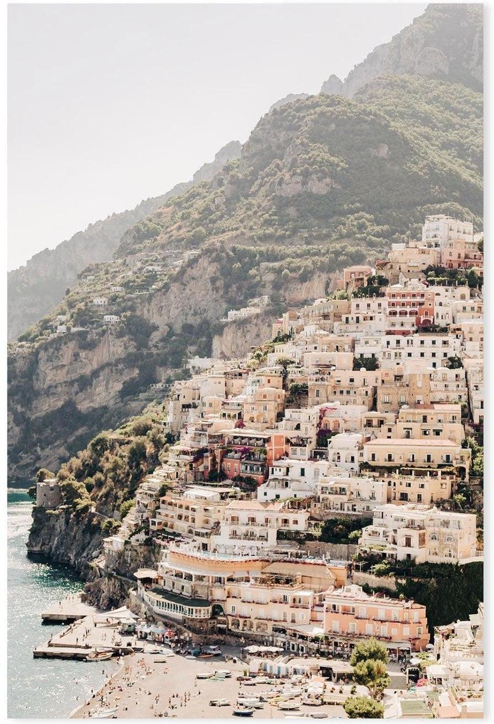 Postiano, Italy, Style C-Gioia-Prints-Framed-Canvas-Poster-GIOIA-WALL-ART