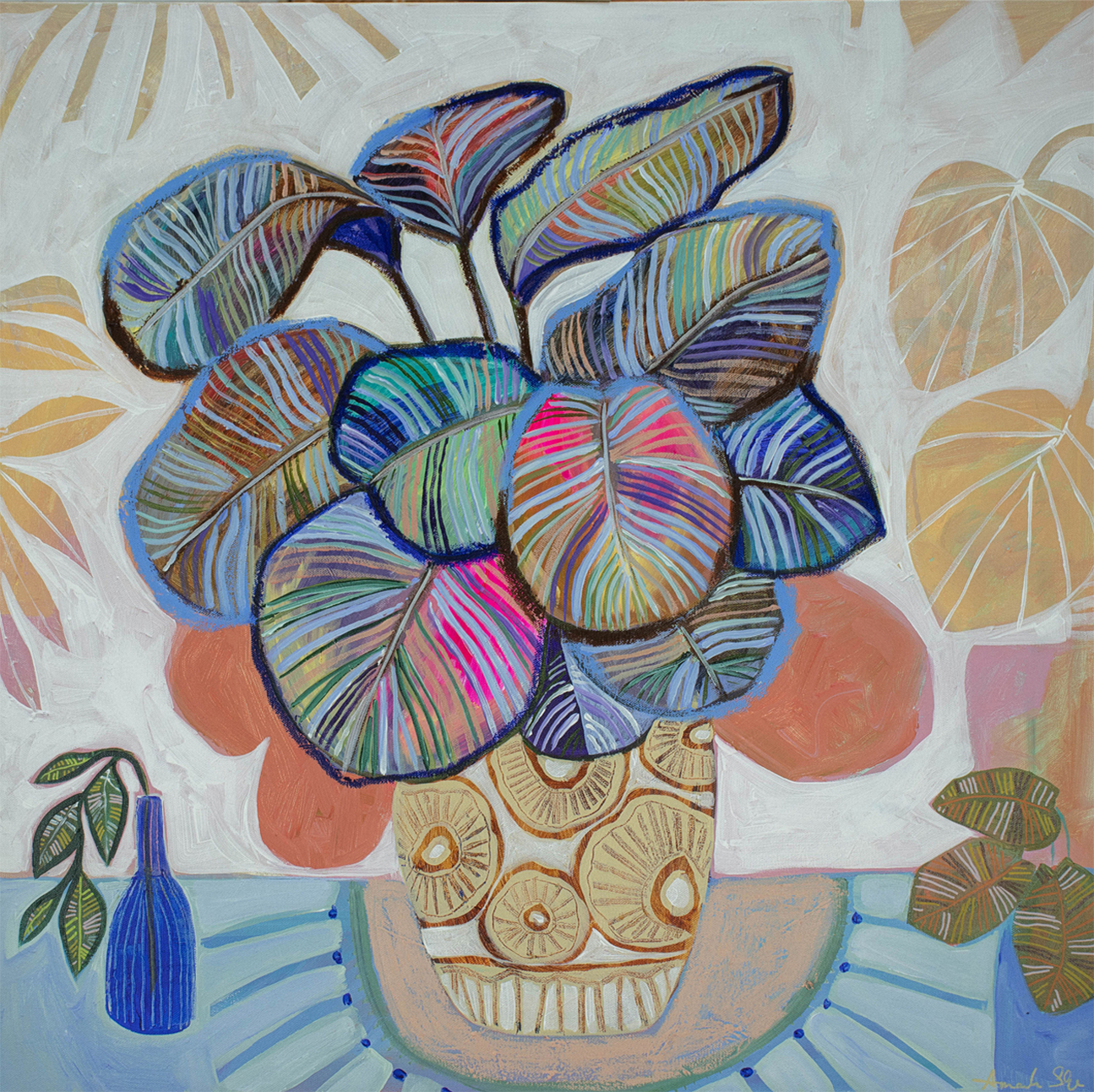 wall-art-print-canvas-poster-framed-Pot Plant , By Amanda Skye-1