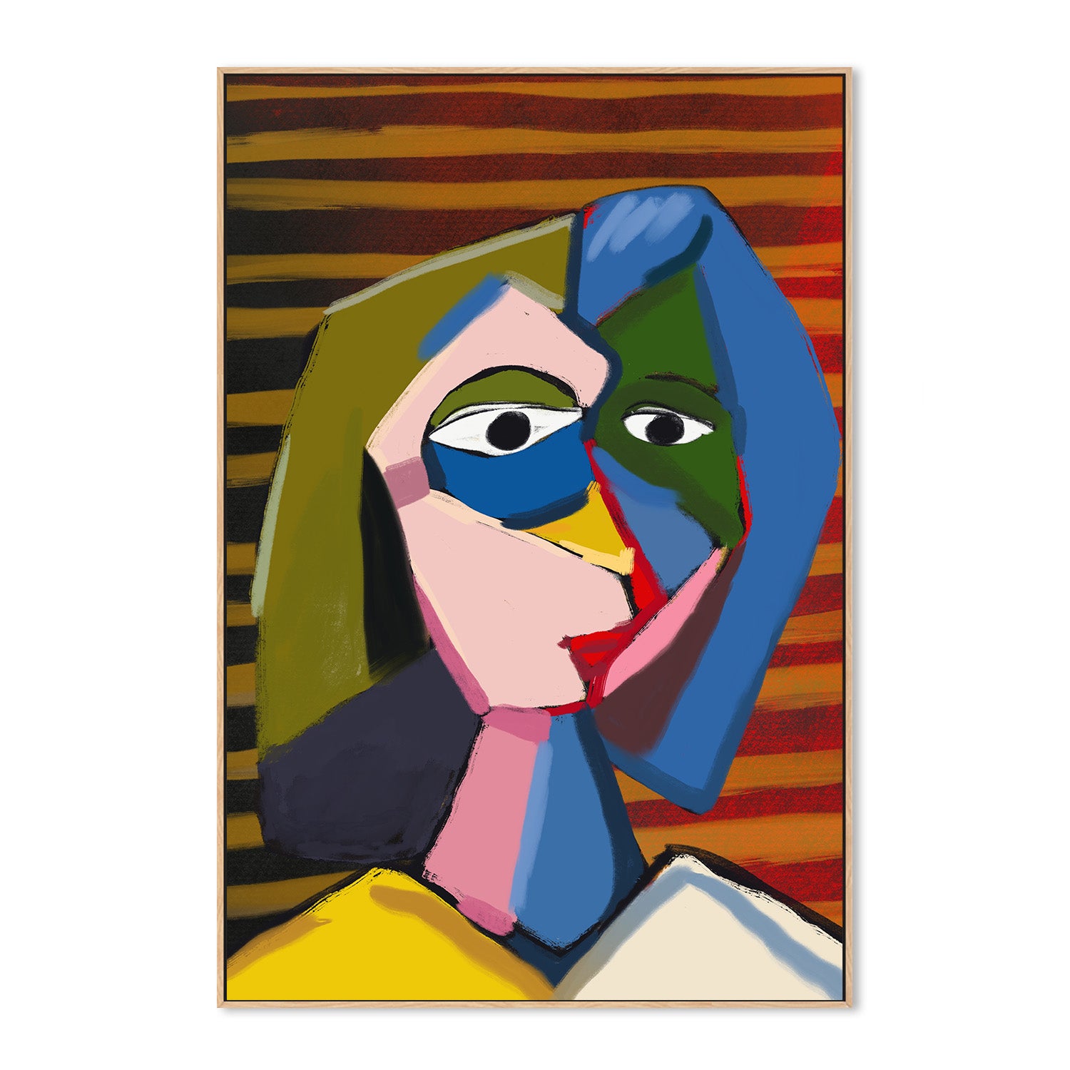wall-art-print-canvas-poster-framed-Potrait inspired by picasso-4