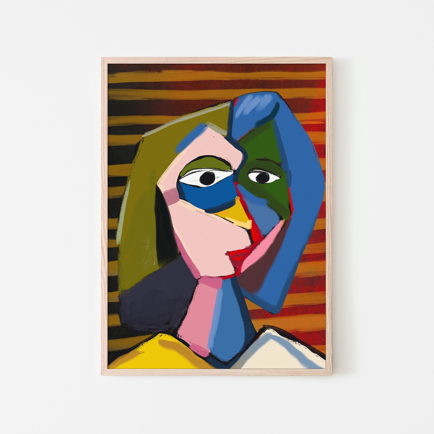 wall-art-print-canvas-poster-framed-Potrait inspired by picasso-6