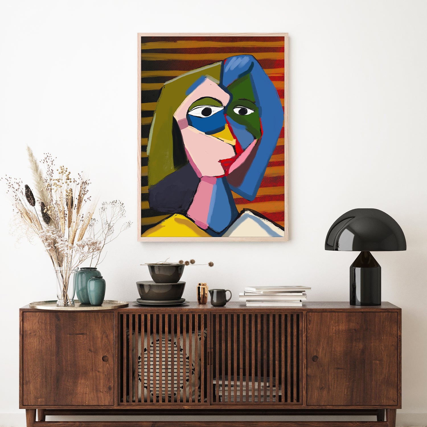 wall-art-print-canvas-poster-framed-Potrait inspired by picasso-9