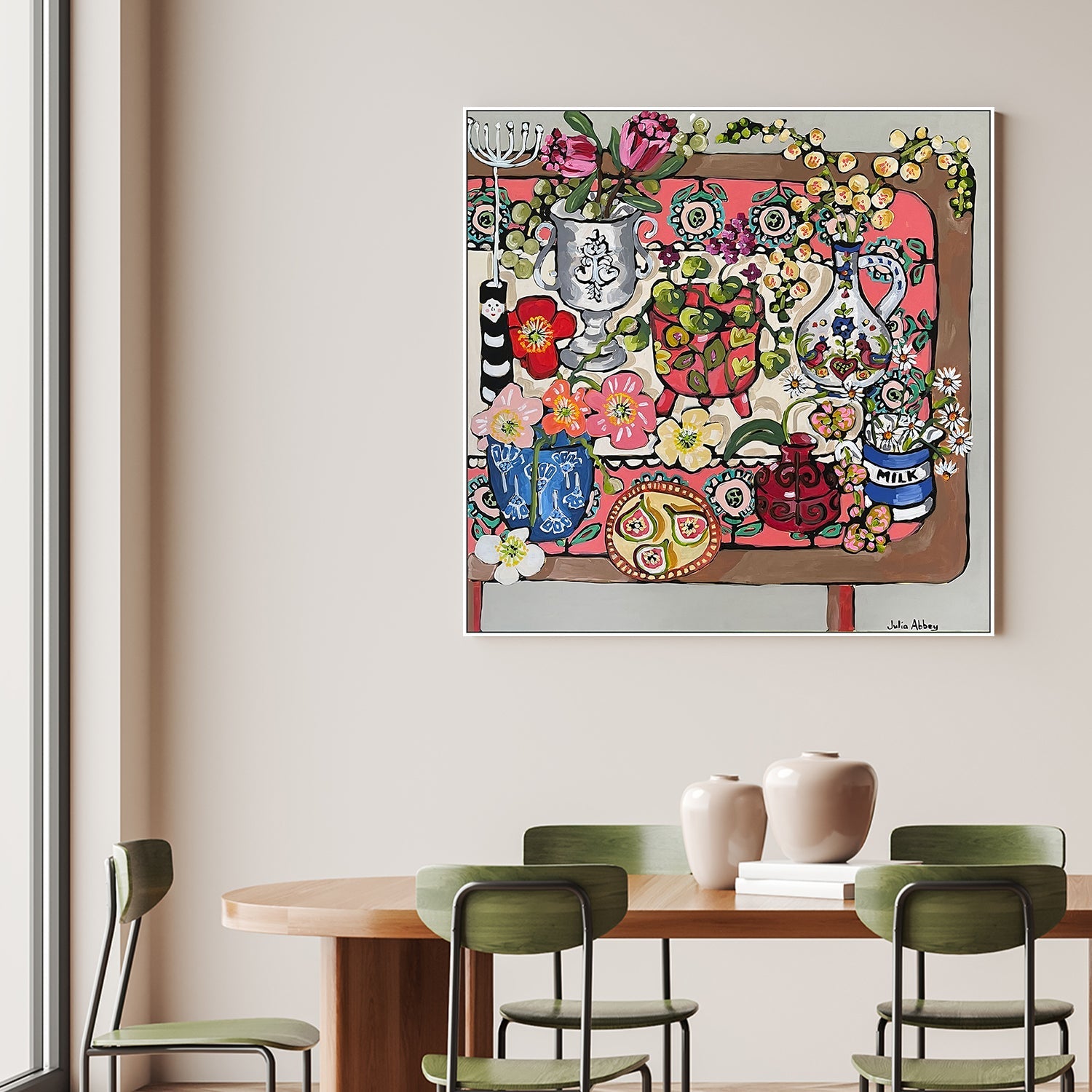 wall-art-print-canvas-poster-framed-Pots Of Flowers , By Julia Abbey-2