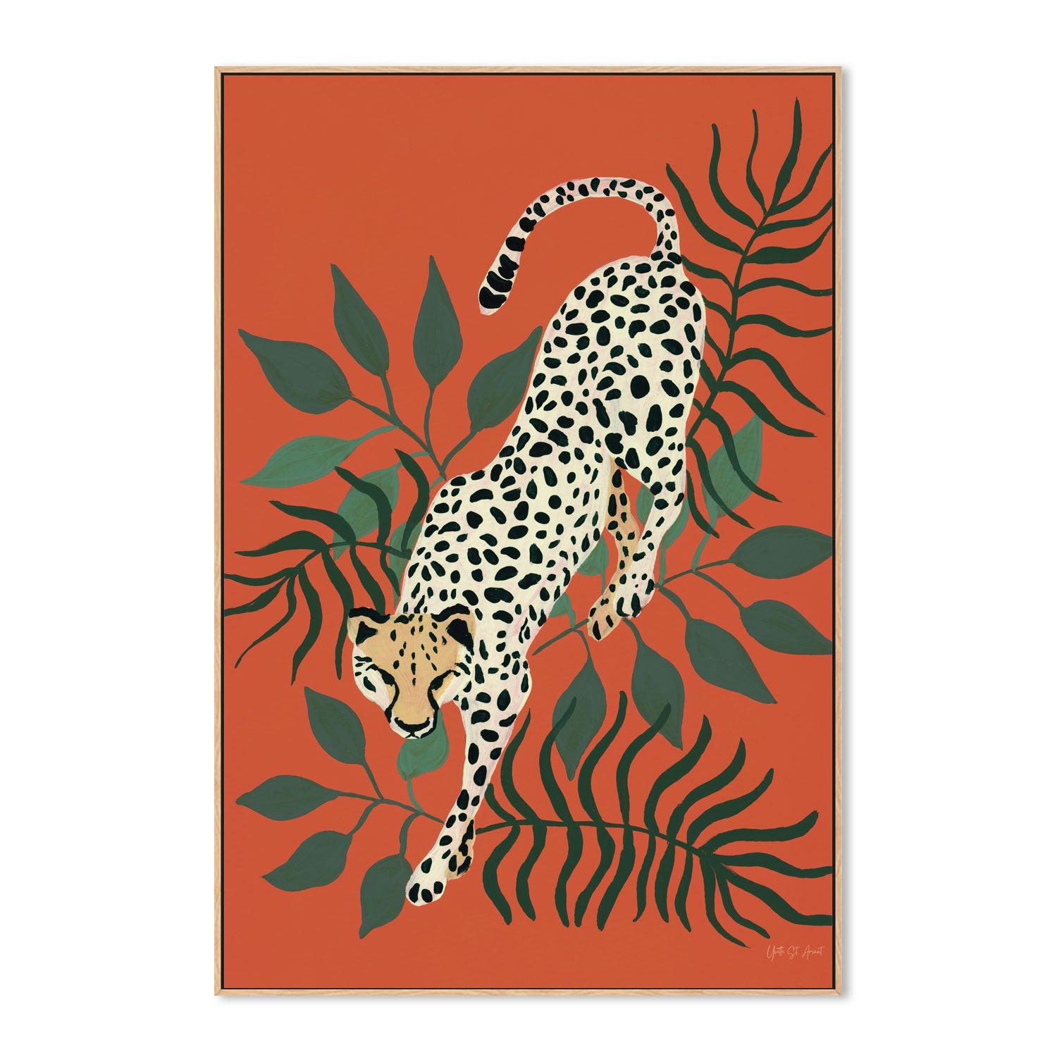 wall-art-print-canvas-poster-framed-Prowling Cheetah , By Yvette St. Amant-4