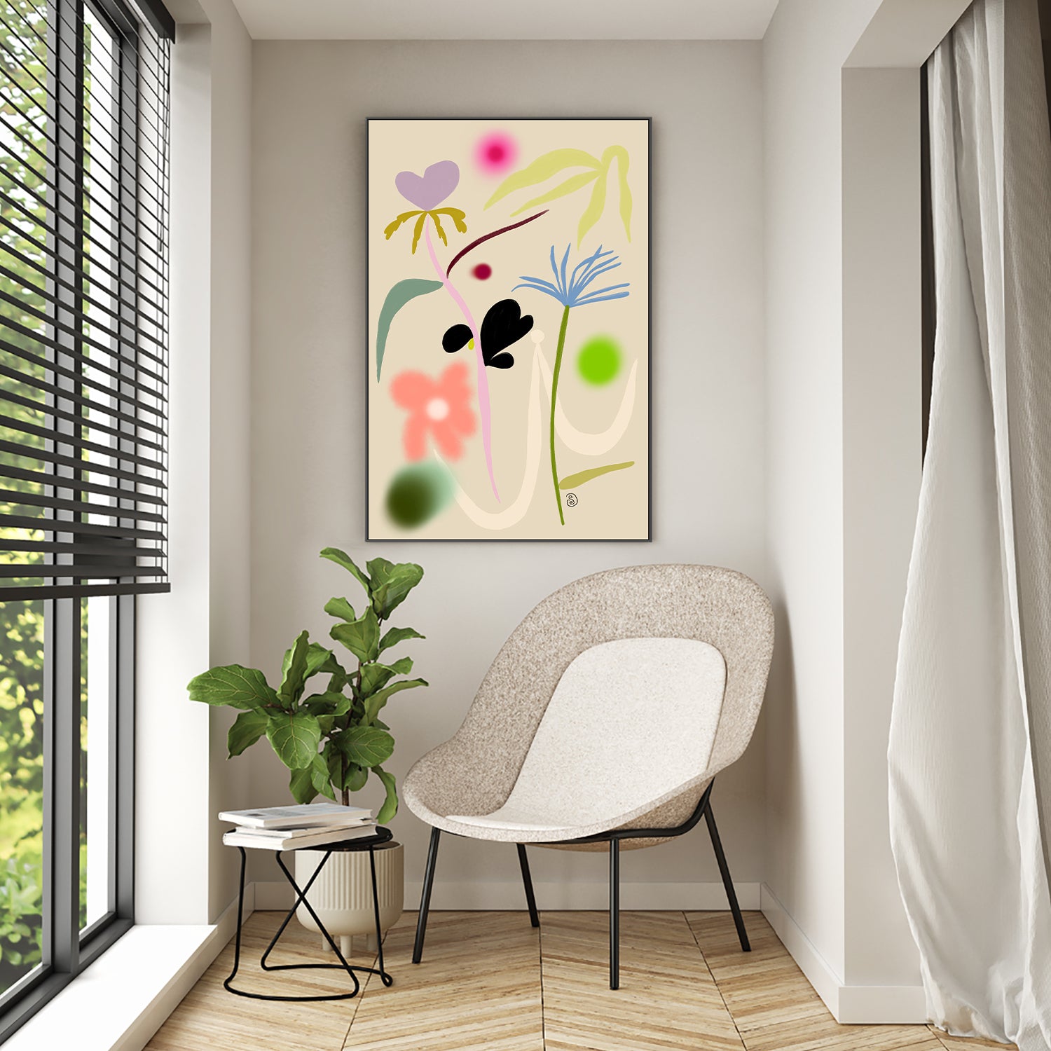 wall-art-print-canvas-poster-framed-QUIET FLOWERS DANCE-7
