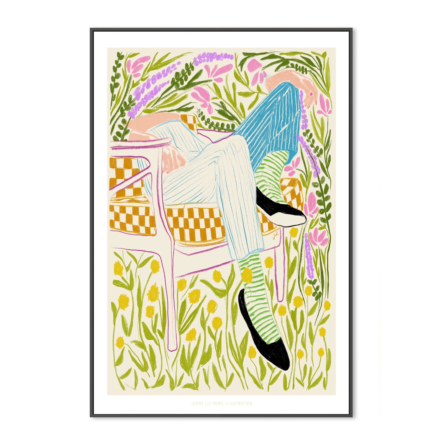 wall-art-print-canvas-poster-framed-Quiet In The Garden, Style B-3