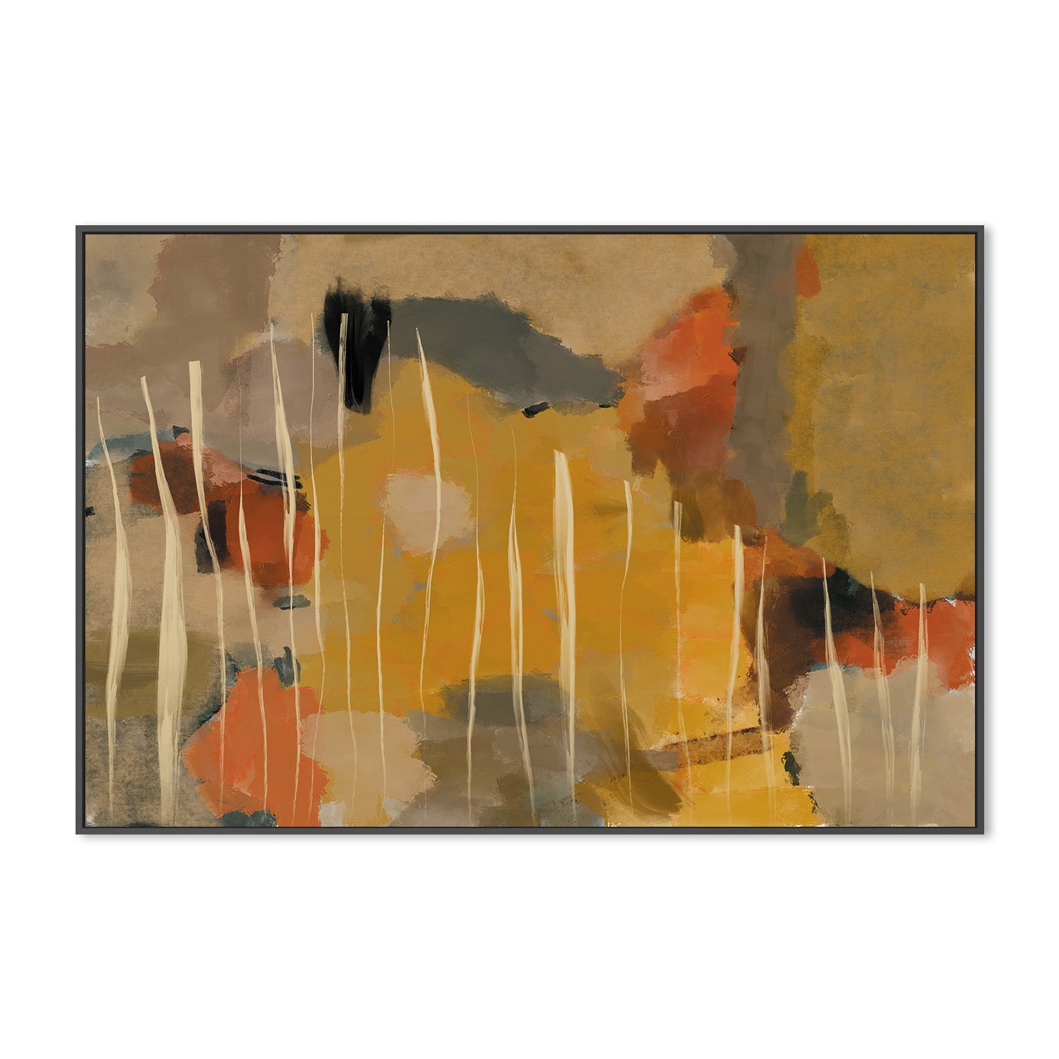 wall-art-print-canvas-poster-framed-Radiant Blooms , By Rohan Sharma-3