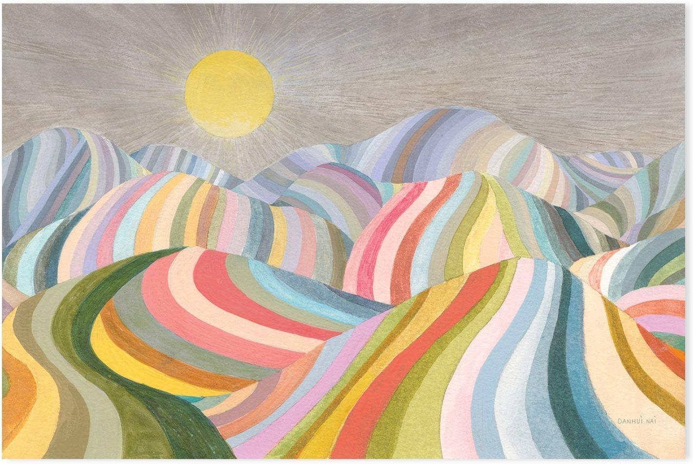 wall-art-print-canvas-poster-framed-Rainbow Hills , By Danhui Nai-GIOIA-WALL-ART
