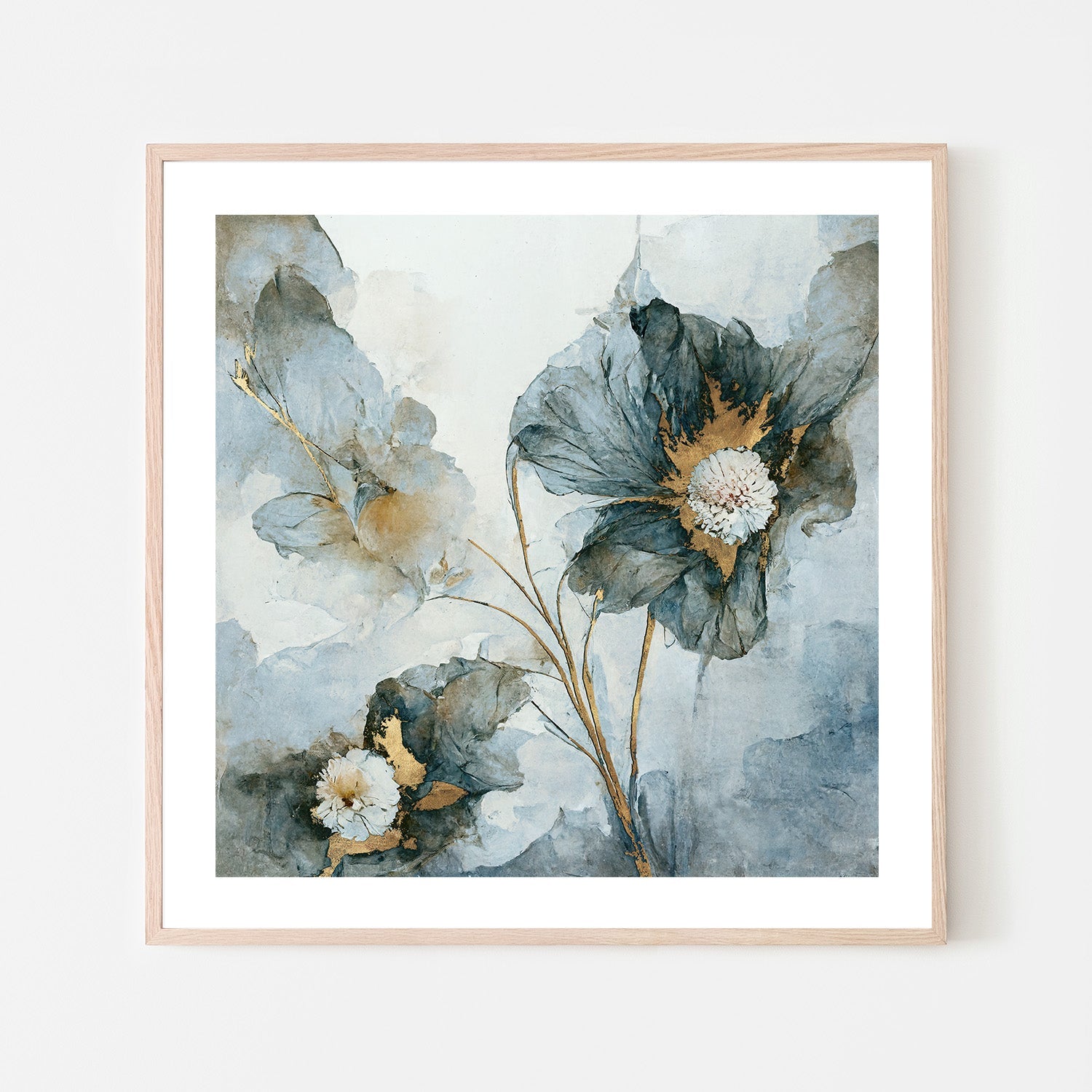wall-art-print-canvas-poster-framed-Rainy Day Blooms, Style A , By Leah Mclean-6