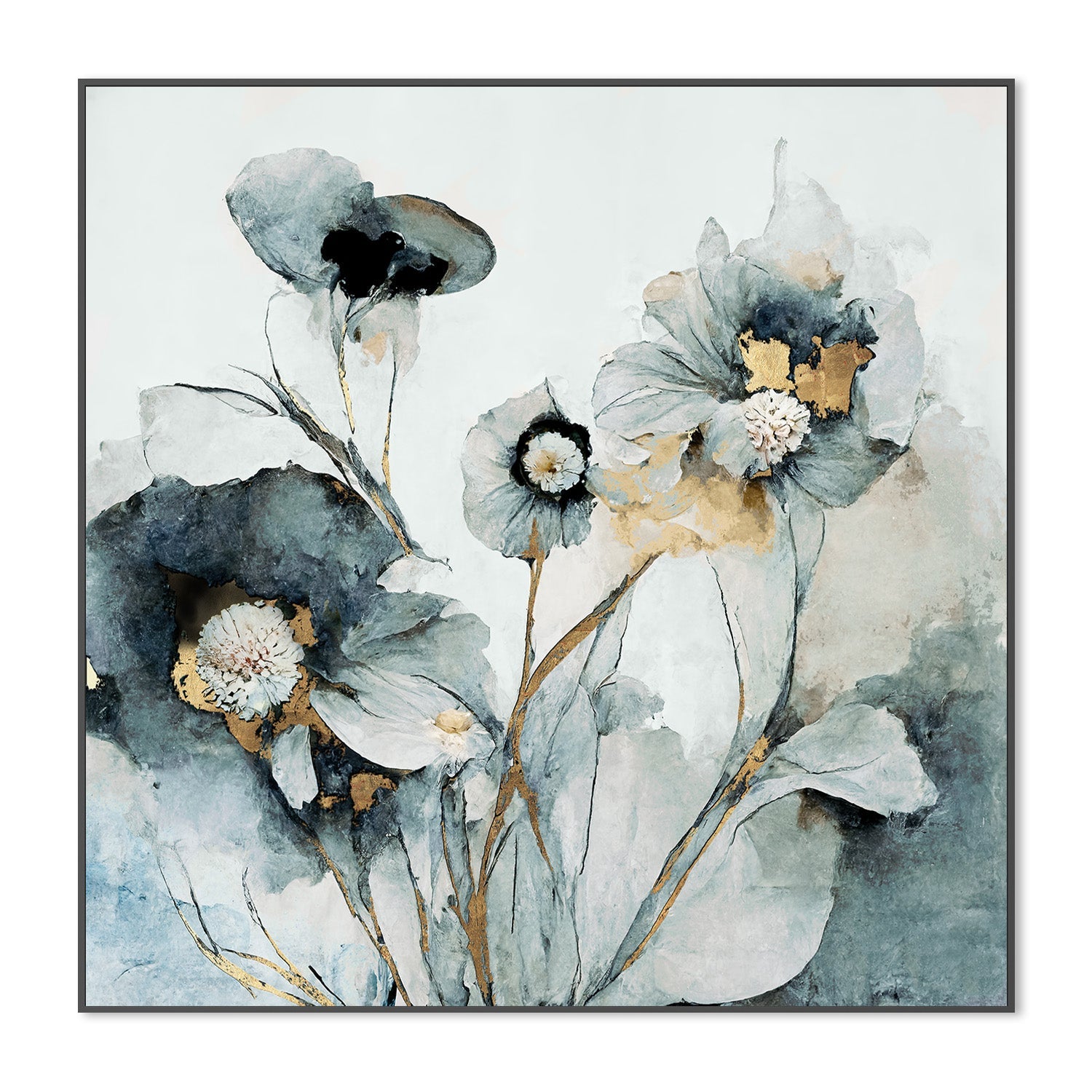 wall-art-print-canvas-poster-framed-Rainy Day Blooms, Style B , By Leah Mclean-3