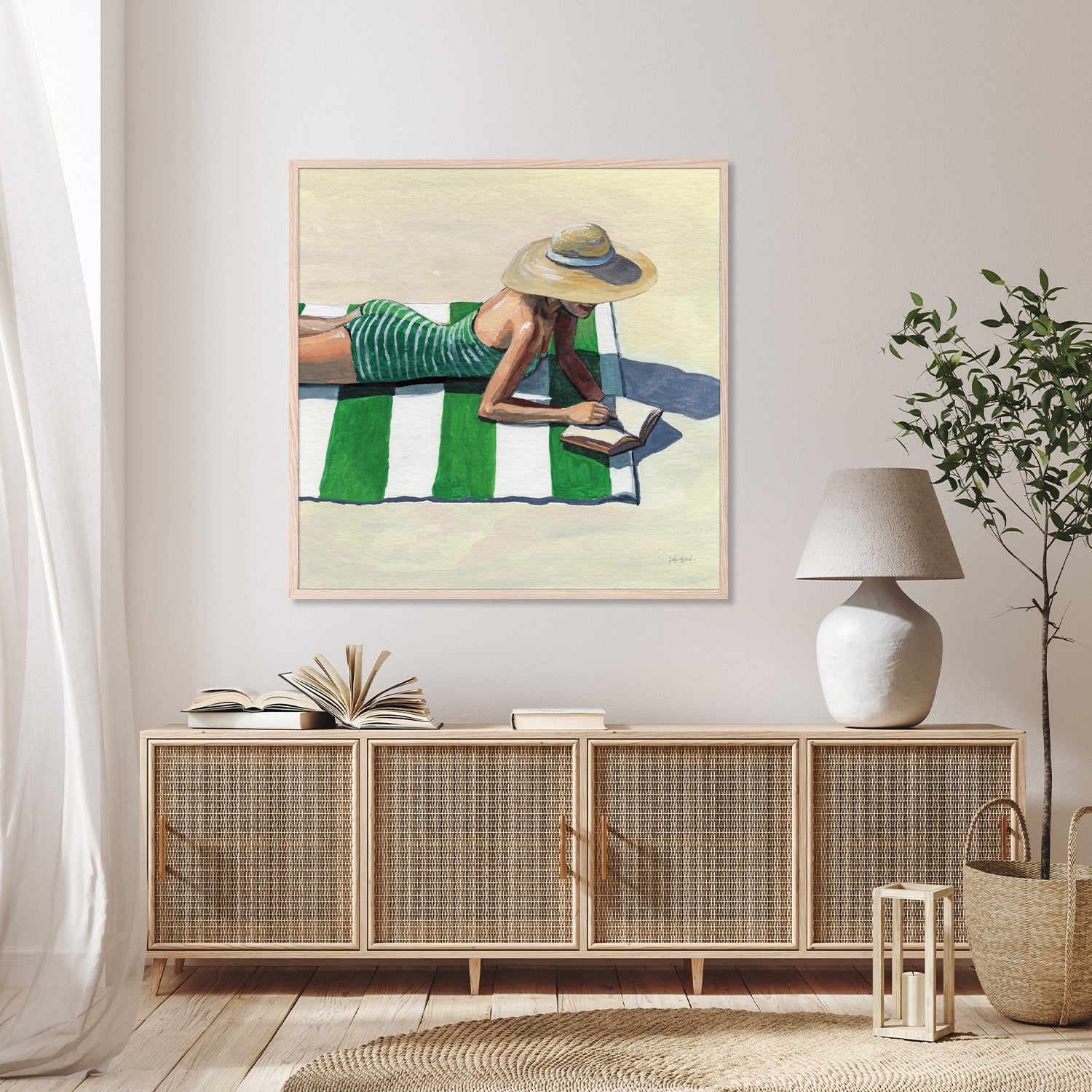 wall-art-print-canvas-poster-framed-Reading at The Beach v2-8