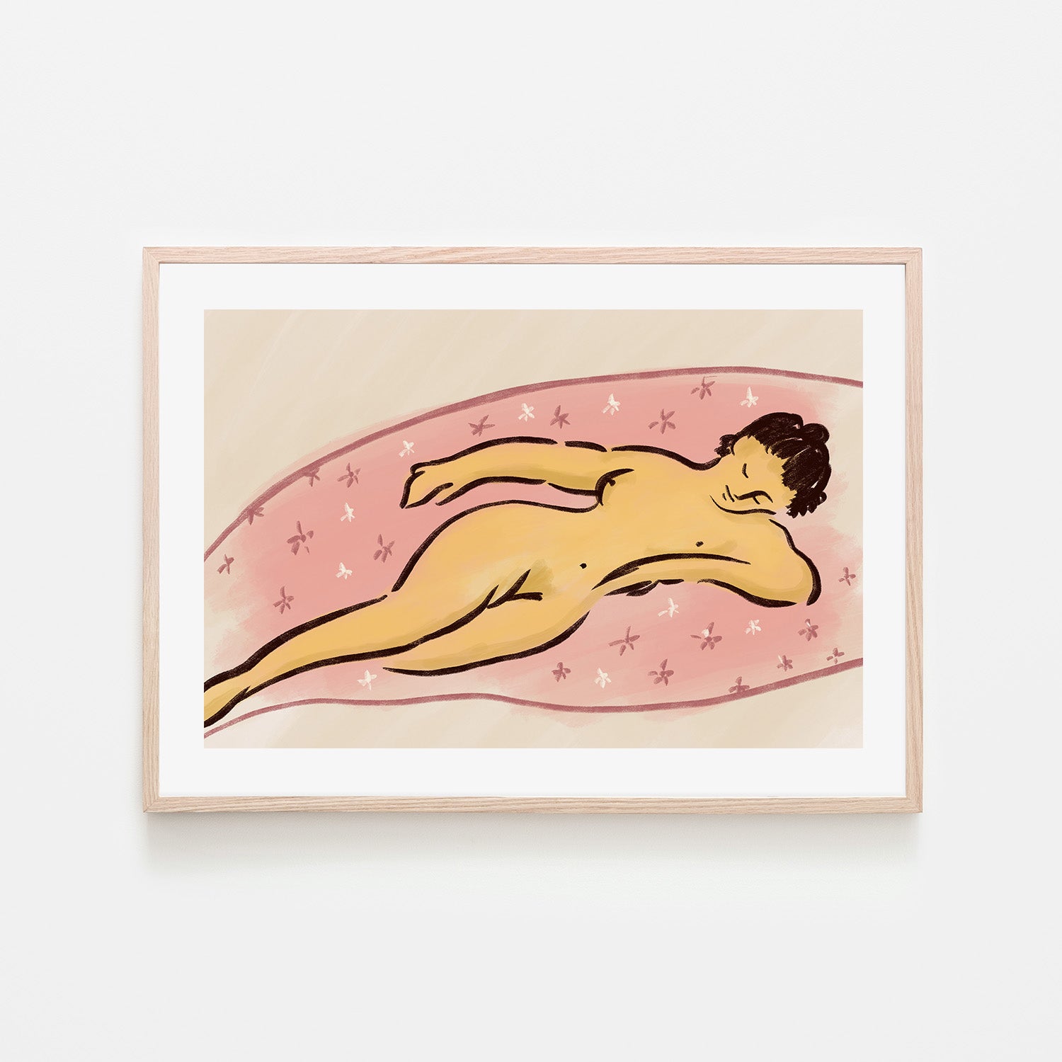 wall-art-print-canvas-poster-framed-Reclining nude with blanket-6