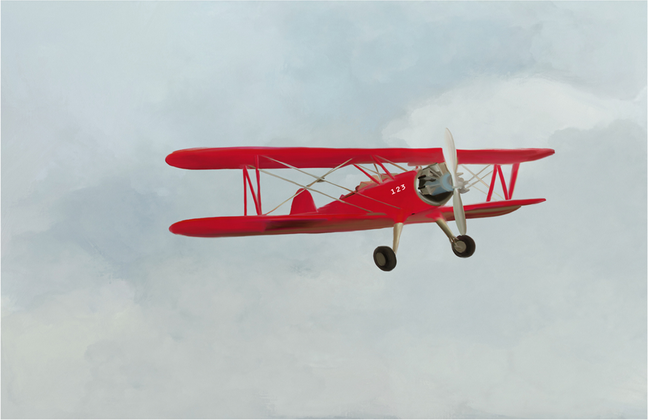 wall-art-print-canvas-poster-framed-Red Airplane , By Leah Straatsma-1