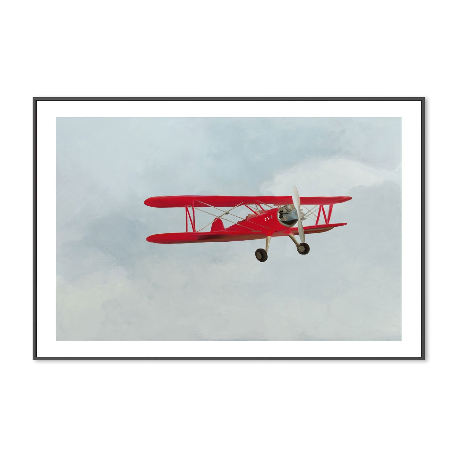 wall-art-print-canvas-poster-framed-Red Airplane , By Leah Straatsma-3