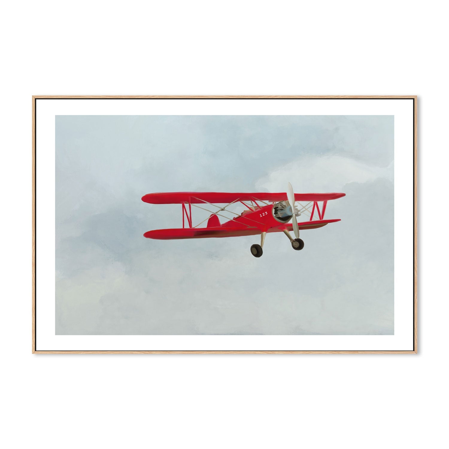 wall-art-print-canvas-poster-framed-Red Airplane , By Leah Straatsma-4