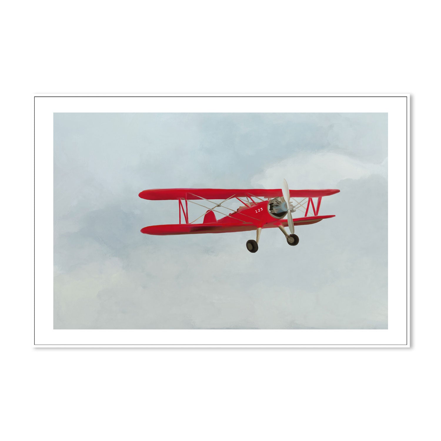wall-art-print-canvas-poster-framed-Red Airplane , By Leah Straatsma-5