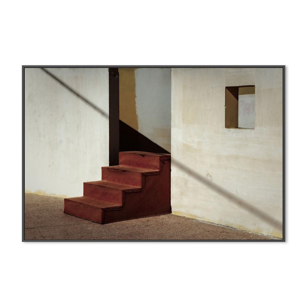 wall-art-print-canvas-poster-framed-Red Stairs and Shadow-3