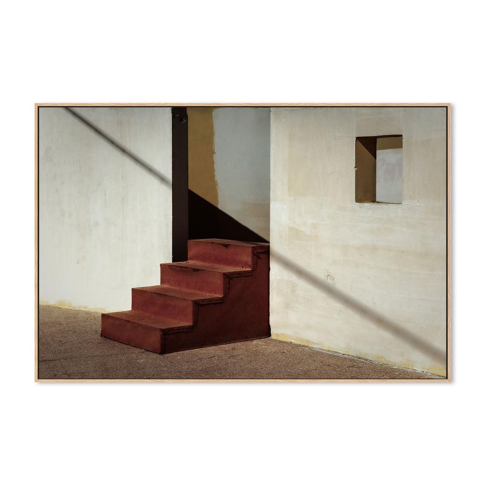 wall-art-print-canvas-poster-framed-Red Stairs and Shadow-4