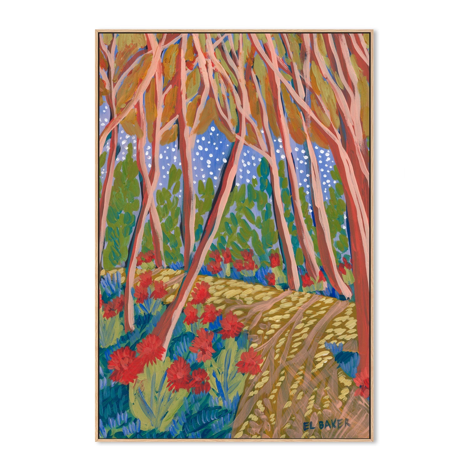 wall-art-print-canvas-poster-framed-Red Trees , By Eleanor Baker-4